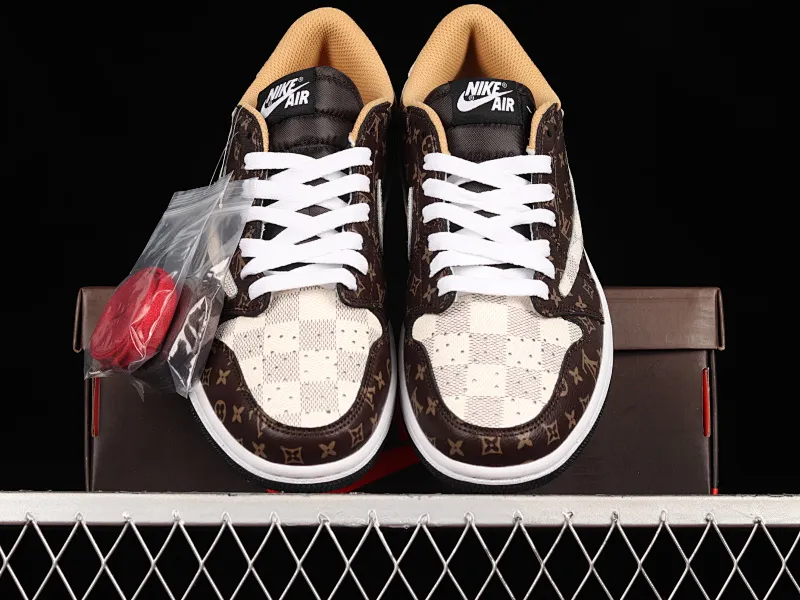 All categories Air Jordan Jordan series basketball shoes Air Jordan 1 Low Travis Scott x Air Jordan 1 Low OG AJ1 Joe 1 joint model undercut low top DM7866-216